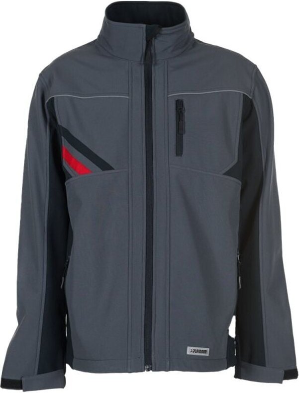 Thumbnail - Softshelljacke Highline schiefer/schwarz/rot Gr. 4XL