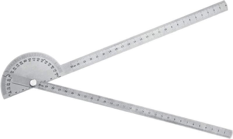 Rundkopf-Winkelmesser, Winkelmesser-Winkelsucher aus Edelstahl, Messlineal-Werkzeug mit rundem Kopfarm, für Ingenieure, ...