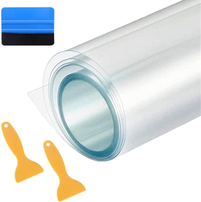 Lackschutzfolie, 300 x 30 cm, transparente Autofolie, Autoschutzfolie, transparenter Aufkleber, Vinylfolie, DIY-Autoverp...