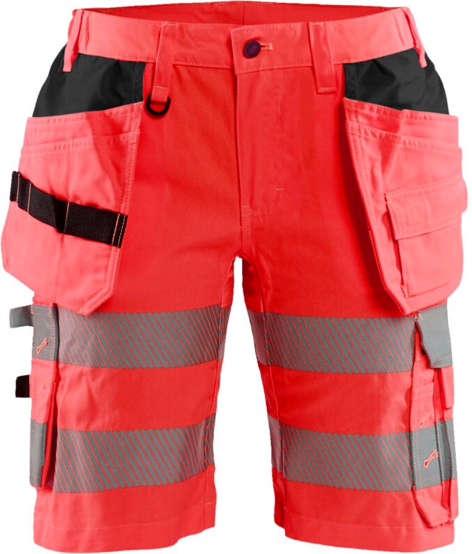 Hochsichtbarer Stretch-Arbeitsshorts für Damen 7186 - Neonrot S - FR(36) - SE(C34) - Normen