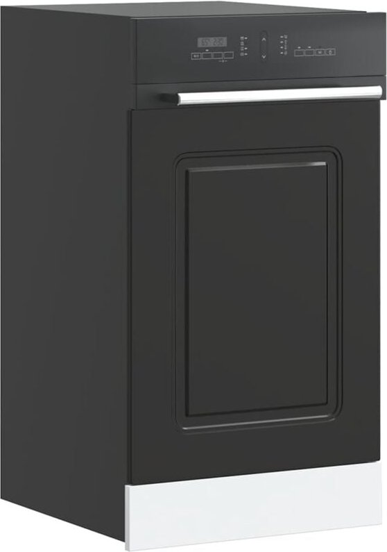 Geschirrspülerblende Kalmar Schwarz 45x1,5x67 cm Holzwerkstoff Vidaxl