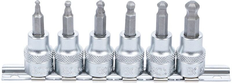 Bgs Technic - Bit-Einsatz-Satz Antrieb Innenvierkant 10 mm (3/8') Innensechskant mit Kugelkopf 3 - 8 mm 6-tlg.