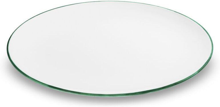 Gmundner Keramik - Grüner Rand, Platte oval (33x26cm)