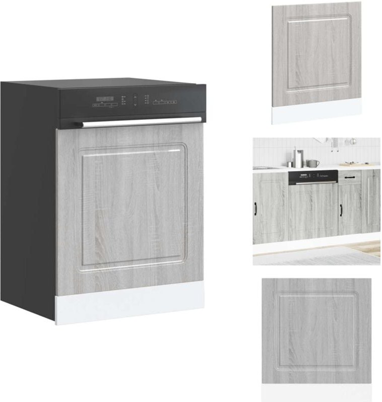 Geschirrspülerblende Kalmar Grau Sonoma 60x1,5x67 cm - Geschirrspülerblende - Geschirrspülerblenden - Geschirrspüler Fro...