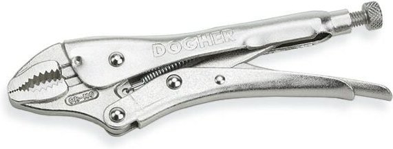 Gebogene Maulgriffzange mit Schnitt, CrMo, 125 mm Dogher 276-125