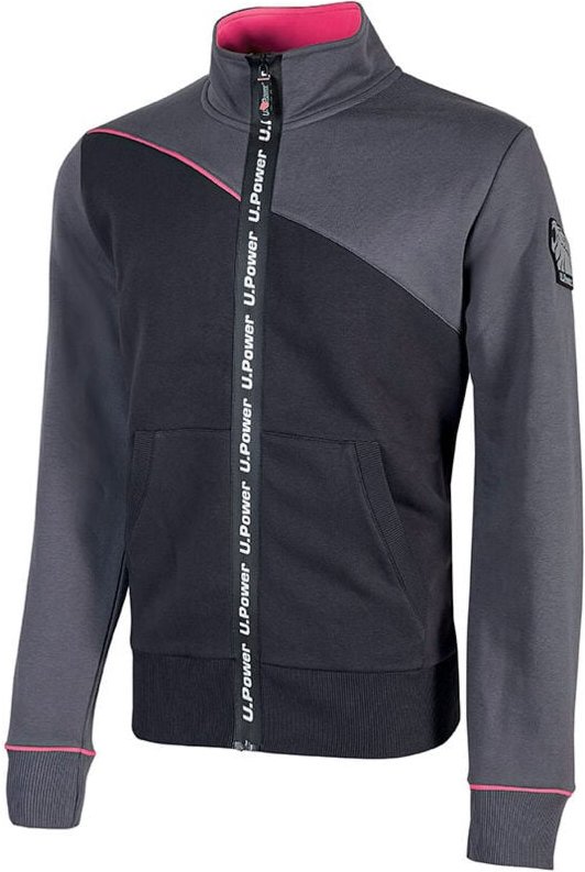 Arbeitsweste mit Reißverschluss Damen URANUS - Grau/Rosa XS