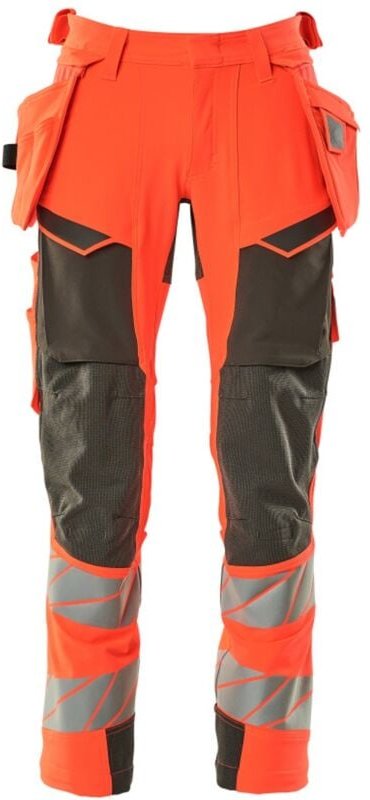 Warn-Stretchhose mit Hängetaschen 19031-711 Gr. 47K hi-vis rot/dunkelanthrazit - Mascot