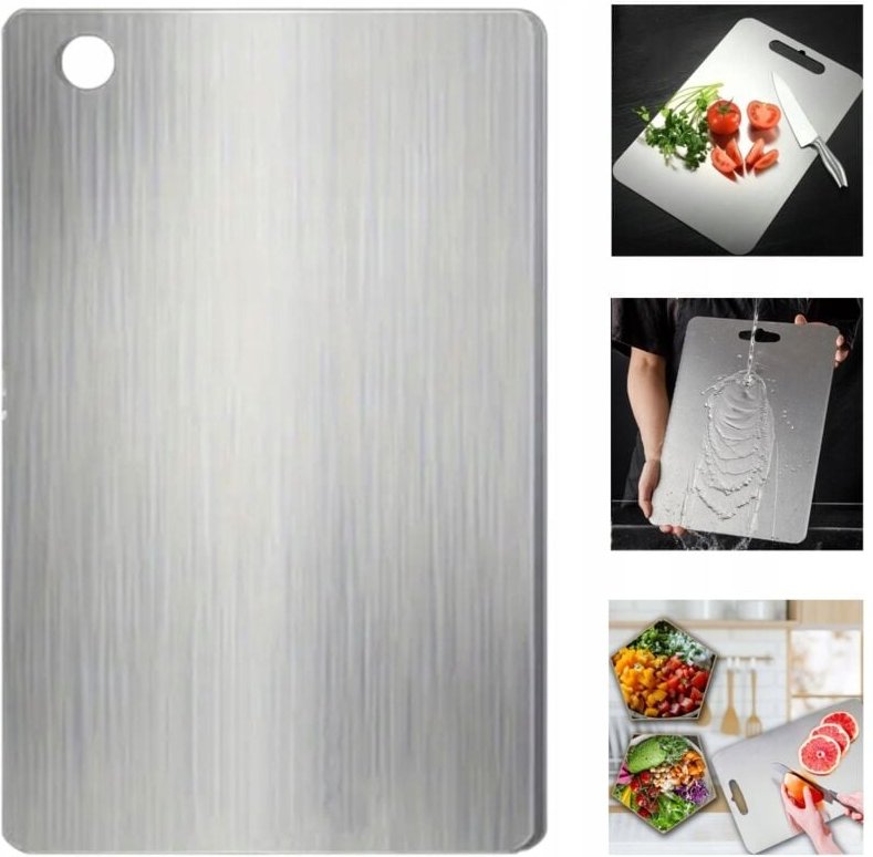 Edelstahl-Schneidebrett METALL-SCHNEIDEBRETT 30 CM