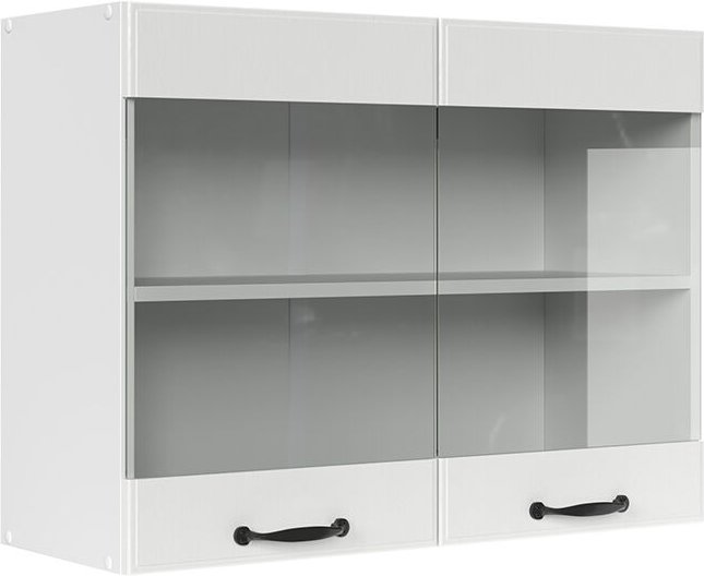 Thumbnail - Küchenglasschrank R-Line, Weiß Landhaus, 80 cm Vicco