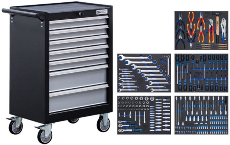 Werkstattwagen 7 Schubladen mit 246 Werkzeugen