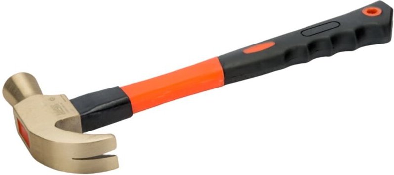 Bahco - Klauenhammer mit Aluminiumbronze-Kopf und Fiberglas-Griff, funkenfrei, 500 g