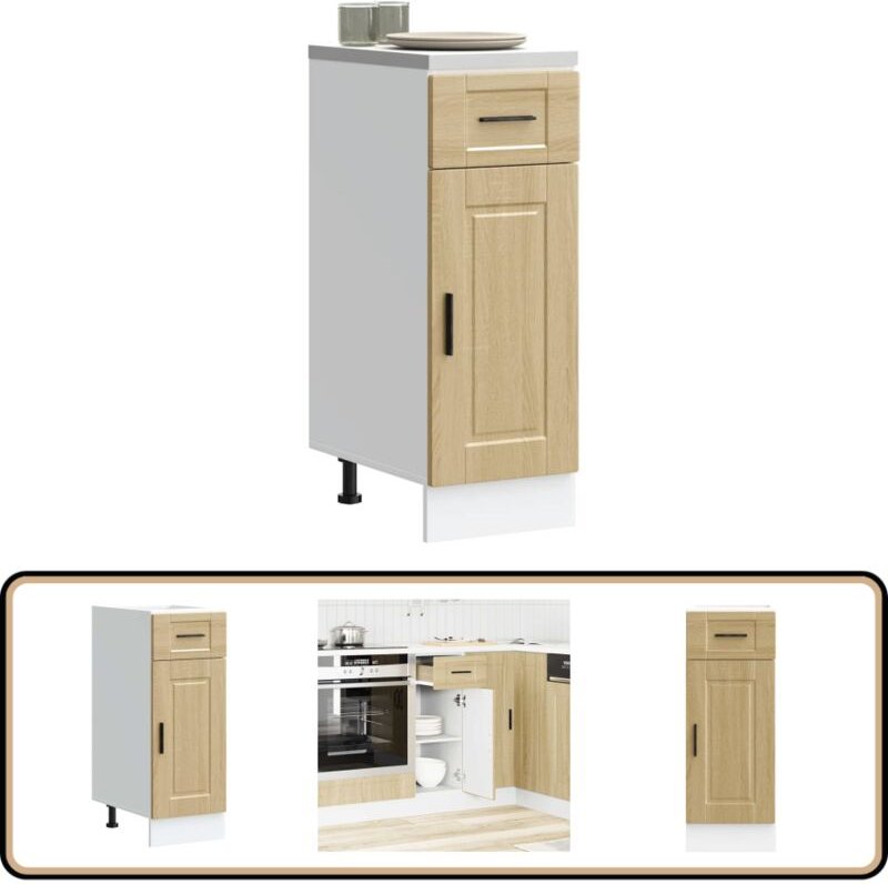 Küchenunterschrank Porto Sonoma-Eiche Holzwerkstoff - Vidaxl