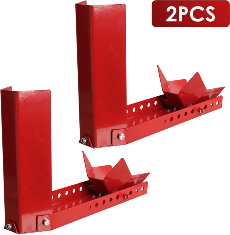 Swanew 2PCS Motorradständer Vorne/Hinterrad Motorrad Montageständer Transportständer Rot