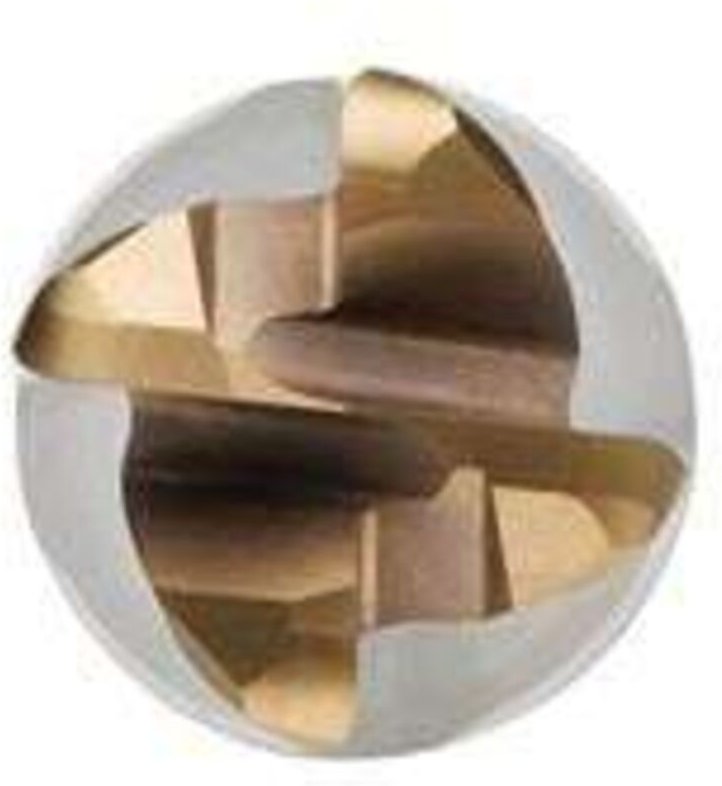 Dormer - Schaftfräser S536 D.6mm R.1mm Gesamt-L.60mm Schneiden-L.6mm hm TiSiN 25Grad Z.4