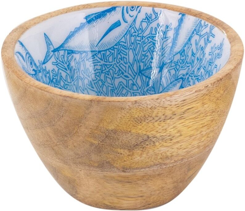 Mini dekorative nautische Marine-Fischschale aus Holz