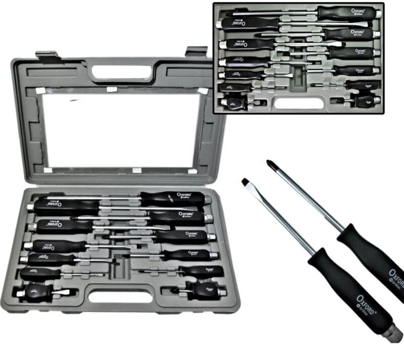 Trade Shop Traesio - Trade Shop - kit set 12 cacciaviti croce impact und taglio mit impact manic -