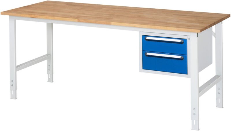 Rau Arbeitstisch Tom höhenverstellbar KM03, B2000xT800xH760-1080mm, B-Platte-25mm