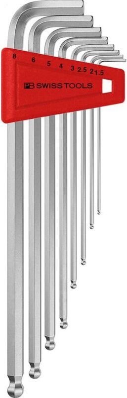Thumbnail - Pb Swiss Tools - Winkelschraubendreher- Satz im Kunststoffhalter 8-teilig 1,5-8mm lang Kugelkopf