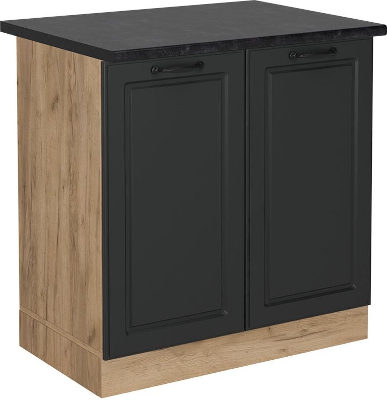 Vicco - Spülenunterschrank R-Line, Anthrazit Landhaus, 80 cm , ap Anthrazit