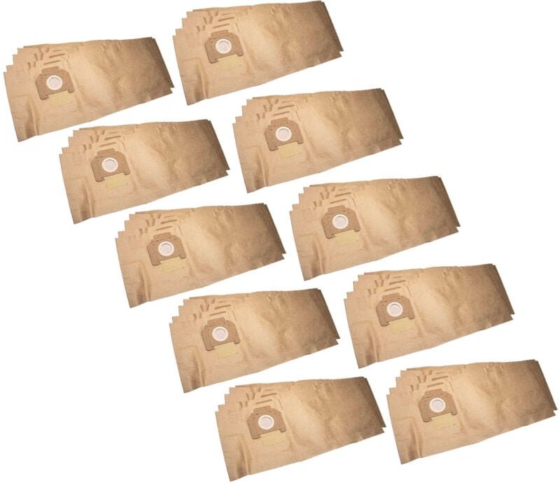 50x Staubsaugerbeutel kompatibel mit Makita VC3011L Staubsauger - Papier, 66cm x 27,8cm braun - Vhbw