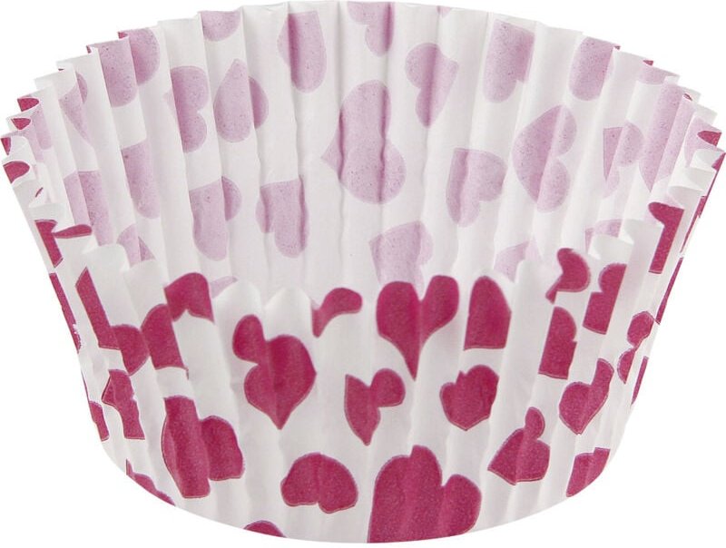 Zenker Muffinförmchen Papier Herz 50 Stück Cupcake Papierbackförmchen