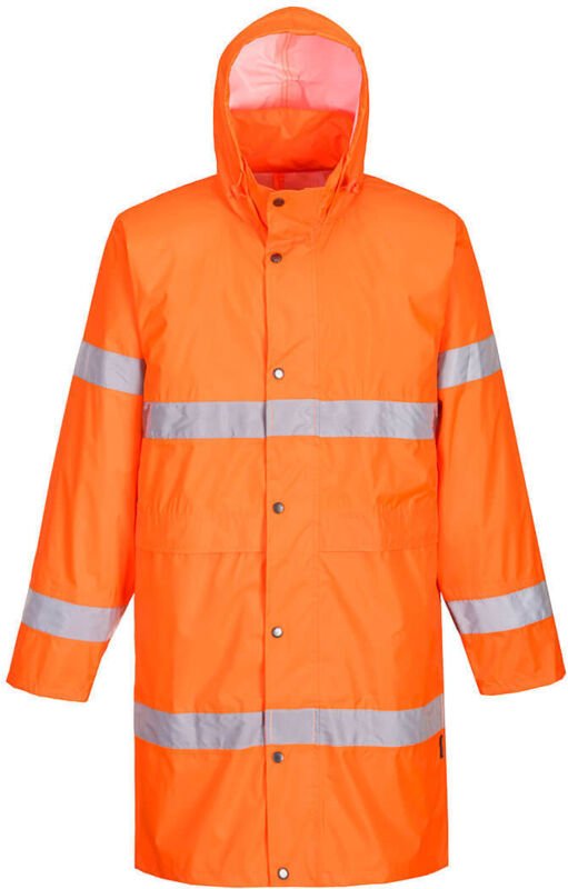 Hochsichtbarer Regenmantel 100 cm Orange M