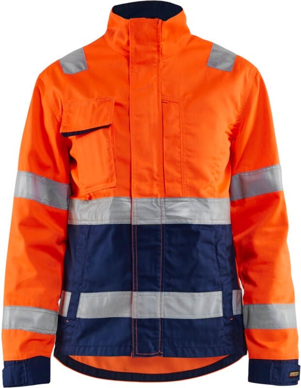 Hochsichtbare Arbeitsschutzjacke für Damen 4903 – Neonorange/Navy L