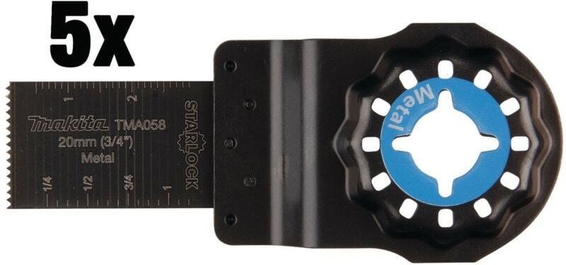 Tauchsägeblatt-Set, 5 Stk., TMA058, 20x30 mm, 1,3 mm - Makita