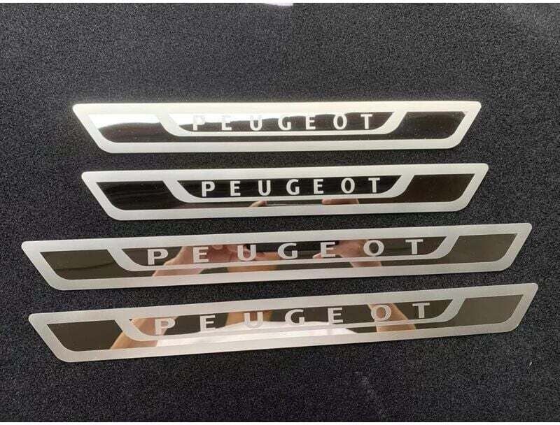 4er-Set Einstiegsleisten aus Stahl für Peugeot 308 408 508 3008 2008 307, ultradünnes Einstiegspedal, DEBUNS
