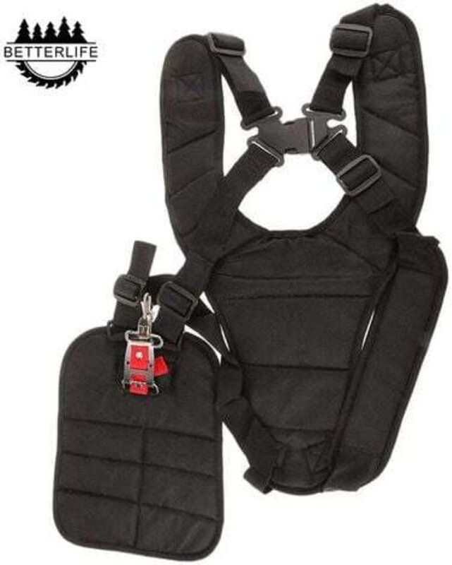 Geschirr mit doppelt gepolstertem Schultergurt, Sicherheitsknöpfen, Hosenträgern für Freischneider, Rasenmäher und Rasen...