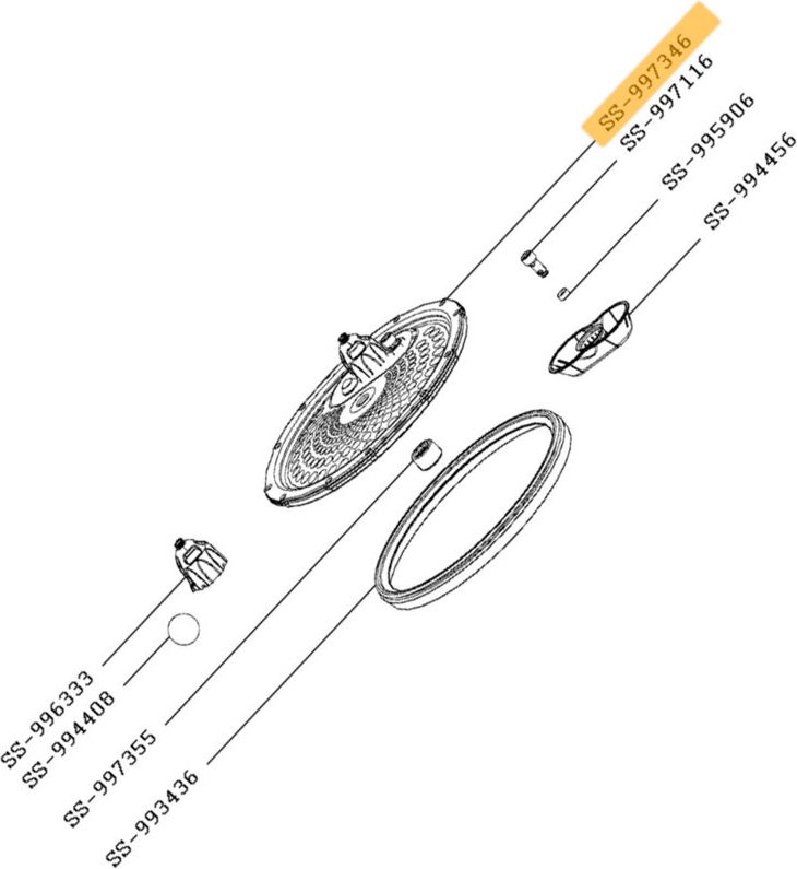 Ersatzteil - Deckelreflektor (Kennung SS-997346) - Moulinex tefal, krups