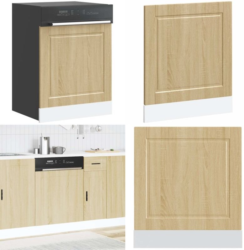 Geschirrspülerblende Porto Sonoma-Eiche 60x1,5x67 cm - Vidaxl