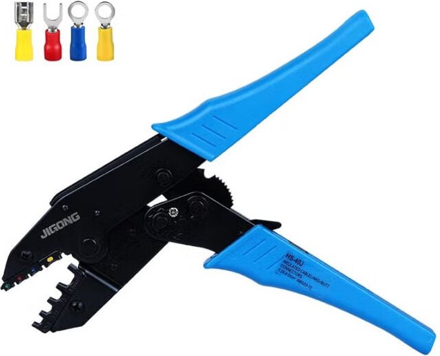 Thumbnail - Bluedeer - Kabelschuhzange mit Ratschenfunktion Crimpzange Quetsch Zange 0.25-6 mm² Kabelschuhe Presszange Zange für iso...