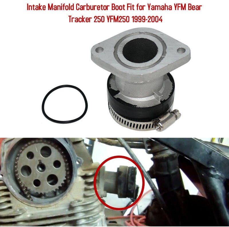Thumbnail - Ansaugstutzen Vergaser Boot Fit Für Yamaha YFM Bear Tracker 250 YFM250 1999-2004