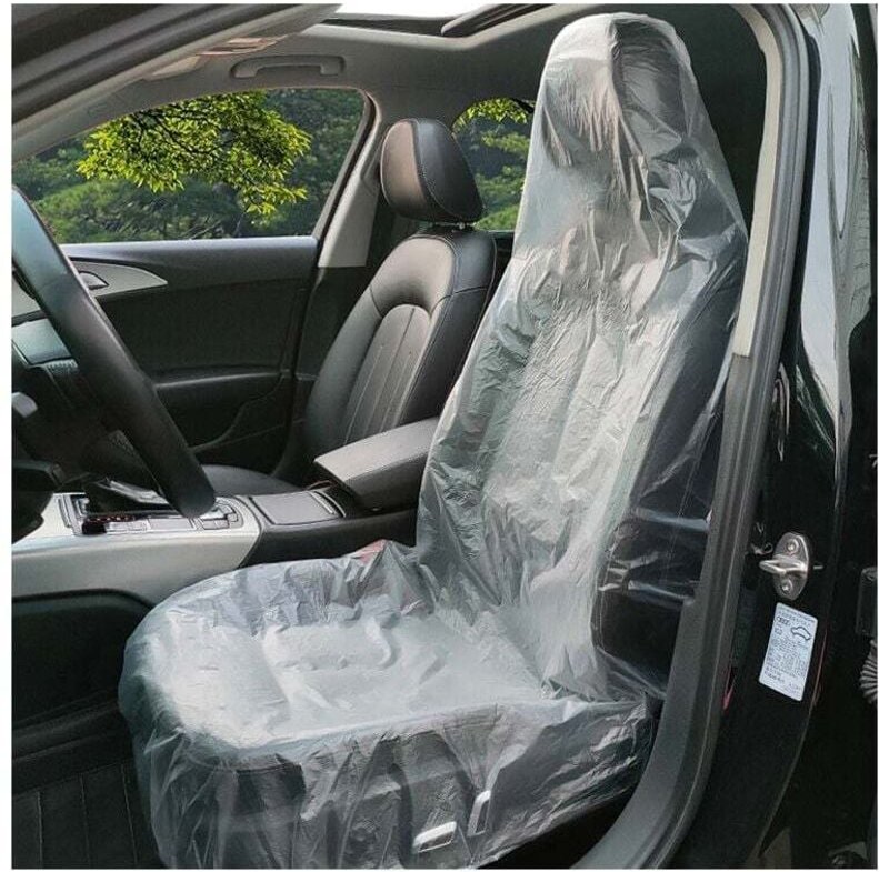 100 Stück Einweg-Autositzbezüge, ultradicker Sitzschutz aus Kunststoff, 25 g