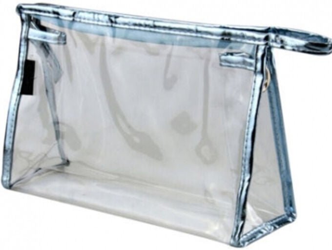 Trade Shop Traesio - Trade Shop - transparente kunststoff-make-up-tasche 29x18x6 tasche ohne schultergurt beauty case -