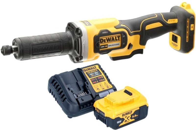 Dcg 426 P1 Akku Geradschleifer 18 v Brushless + 1x Akku 5,0 Ah + Ladegerät - Dewalt