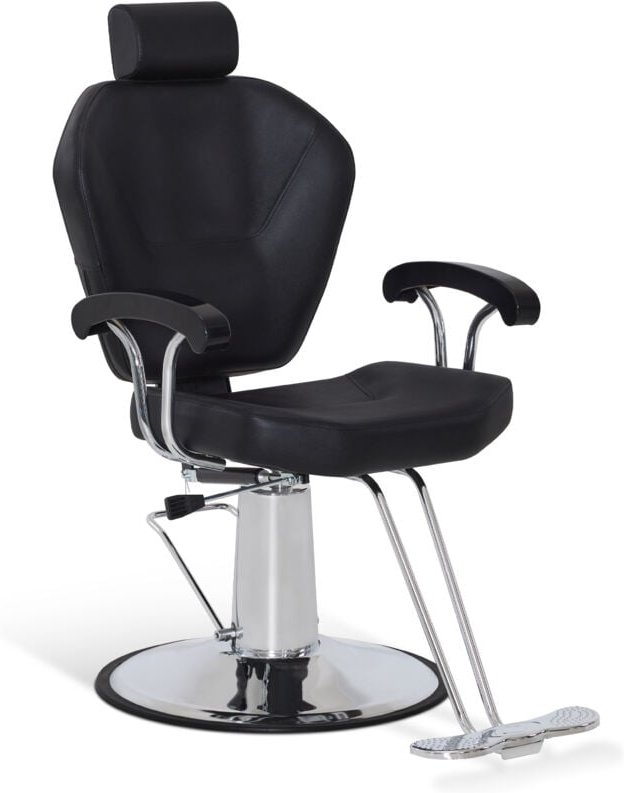 Friseurstuhl mit Kopfstütze, Friseurstühle mit Hydraulikpumpe 360° Drehbar, Friseureinrichtung Höhenverstellbar, Barber ...