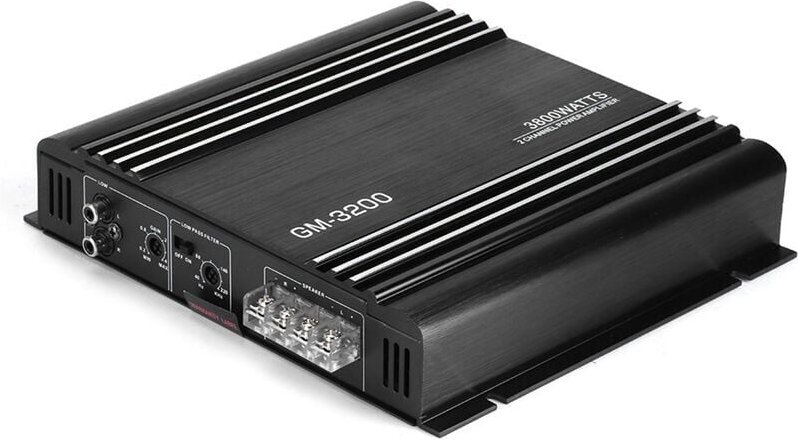Für Autoverstärker 12-V-Stereo-Autoverstärker, 3800 w 2-Kanal-Audio-Leistungsverstärker 12 v Schwarzer Auto-HiFi-Stereov...