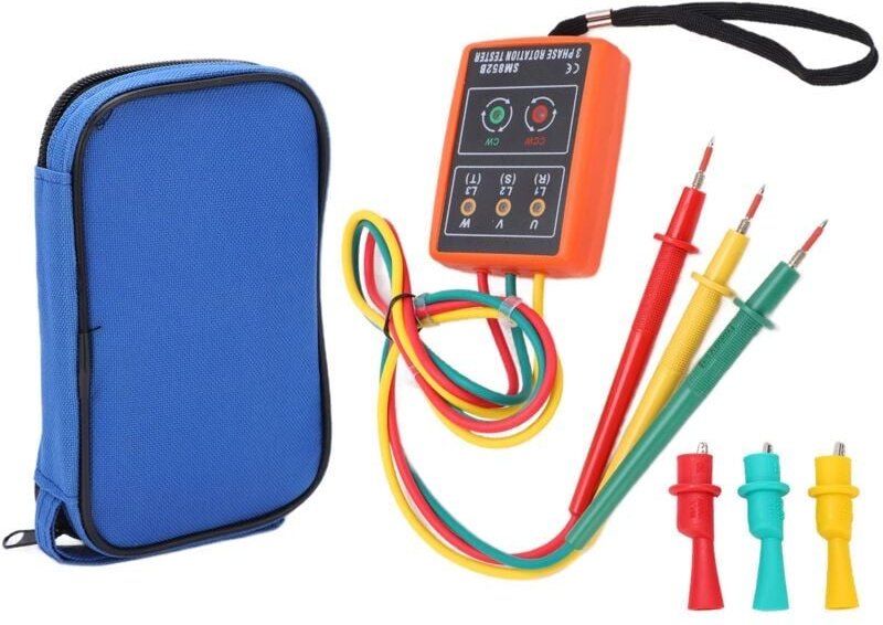 SNQ - Phasenfolgemessgerät, 3-Phasen-Rotationstester SM852B Effektiv Schön für Labore für Familien für Schulen