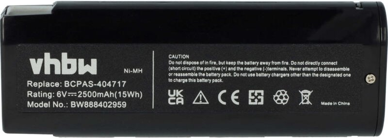 Vhbw - 1x Akku kompatibel mit Paslode Impulse IM360Ci Li, IM65Li, PPN35Ci Werkzeug, Streifennagler (2500 mAh, NiMH, 6 v)