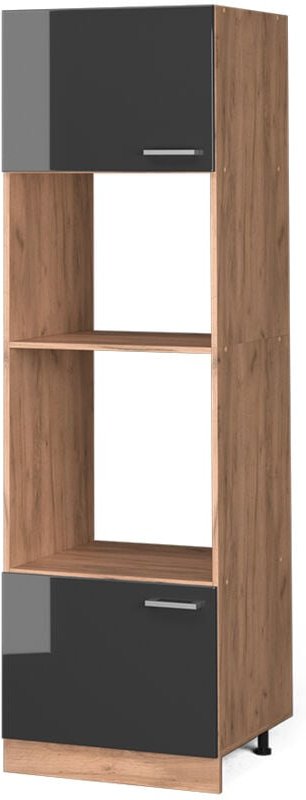 Vicco - Mikrowellenschrank R-Line, Anthrazit Hochglanz, 60 cm