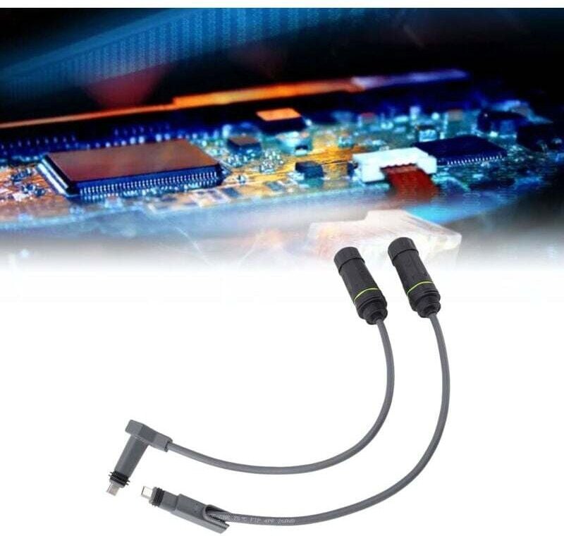 UlisemSPX-auf-RJ45-Adapter, 1200 Mbit/s, IP68-wasserdichtes Ethernet-Kabel, für Flach- und Satellitenrouter, 2 Stück