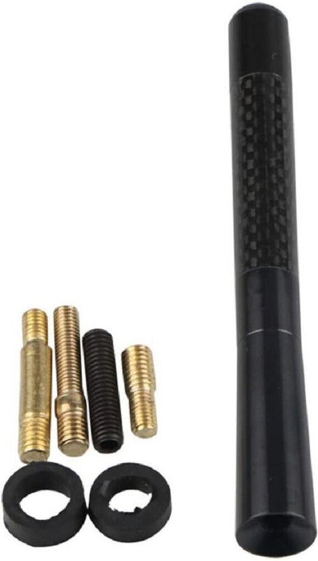 Trade Shop Traesio - Trade Shop - antenna sportiva universale per auto 12 cm accessoren record by carradio nero -