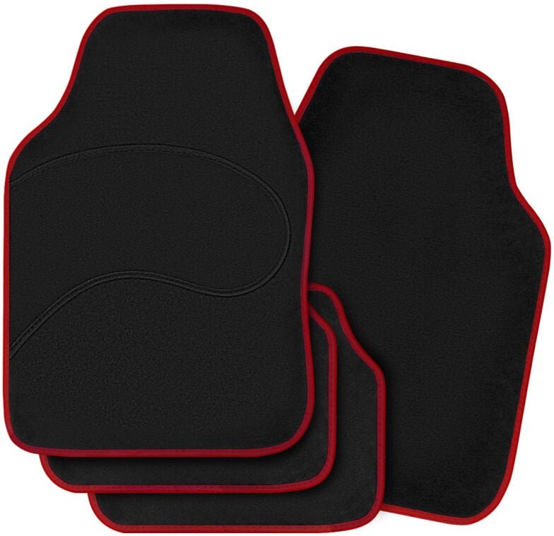 Thumbnail - Universal Autofußmatten, 4-Teilig Auto Fußmatten Set, Allwetterfußmatten Autoteppich gegen Wasser rutschfeste Absatzscho...