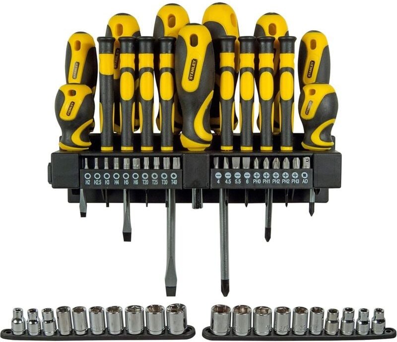 Werkzeug - 57-teiliges Set mit Bits, Schraubendrehern und Steckschlüsseln STHT0-62143 - Stanley