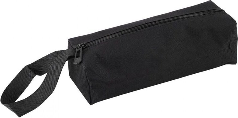 Werkzeugaufbewahrungstasche, 24 cm, wasserdichte Nylon-Canvas-Tasche mit Reißverschluss (Schwarz)