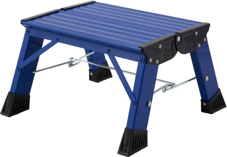 Krause - Aluminium-Klapptritt monto Treppy Plusline blau 2,20 m Klapptritt