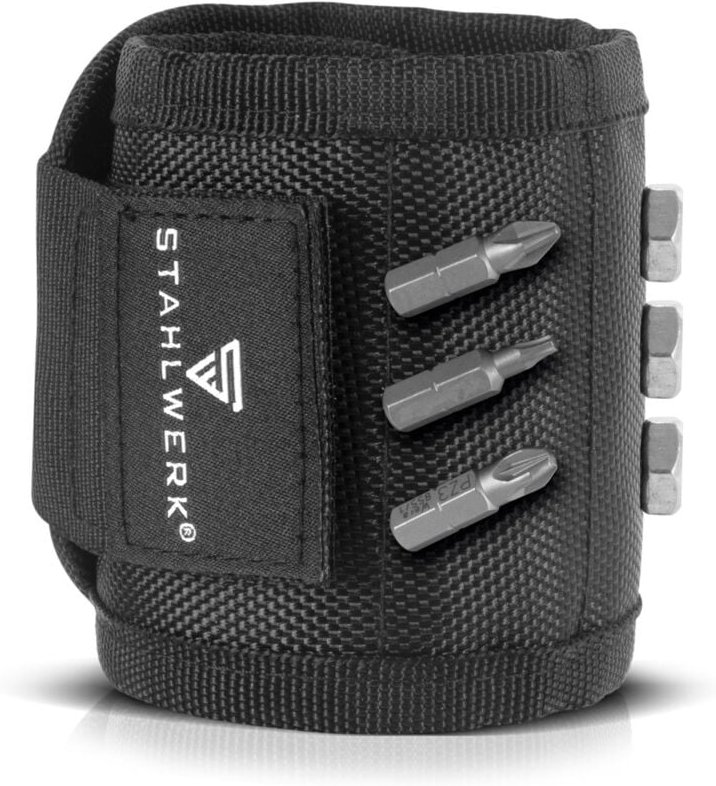 Stahlwerk - Magnet-Armband für Heim-Handwerker mit Klettverschluss zur Befestigung