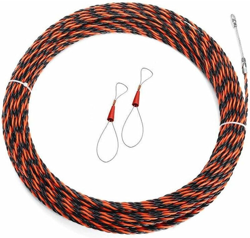 Elektriker-Nadel, 50 m, zieht Elektrokabel, 5 mm Durchmesser, Nadel zieht Kabel, einziehbare Installation